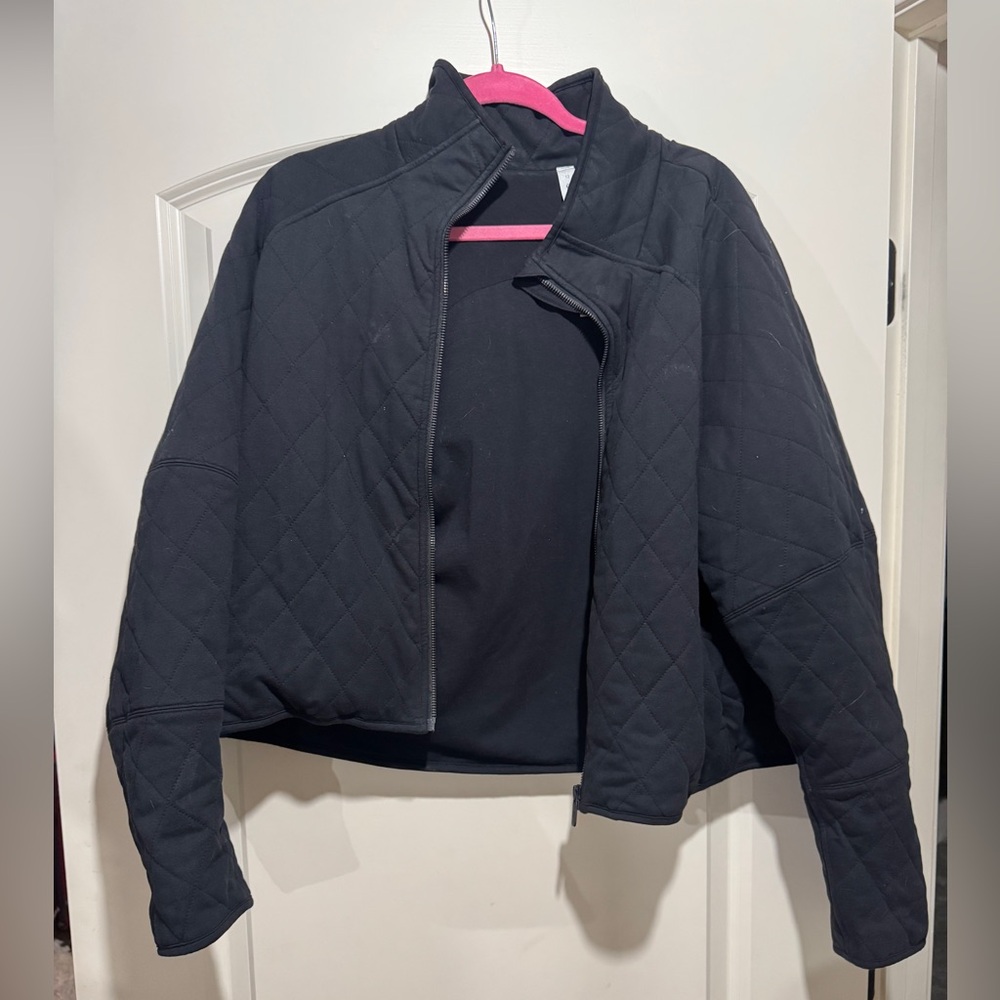 lululemon athletica Black Quilted Bomber Jacket